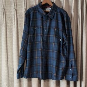 NWT Men's Size 2X X Lake & Trail Button Down Performance Flannel Blue & Black